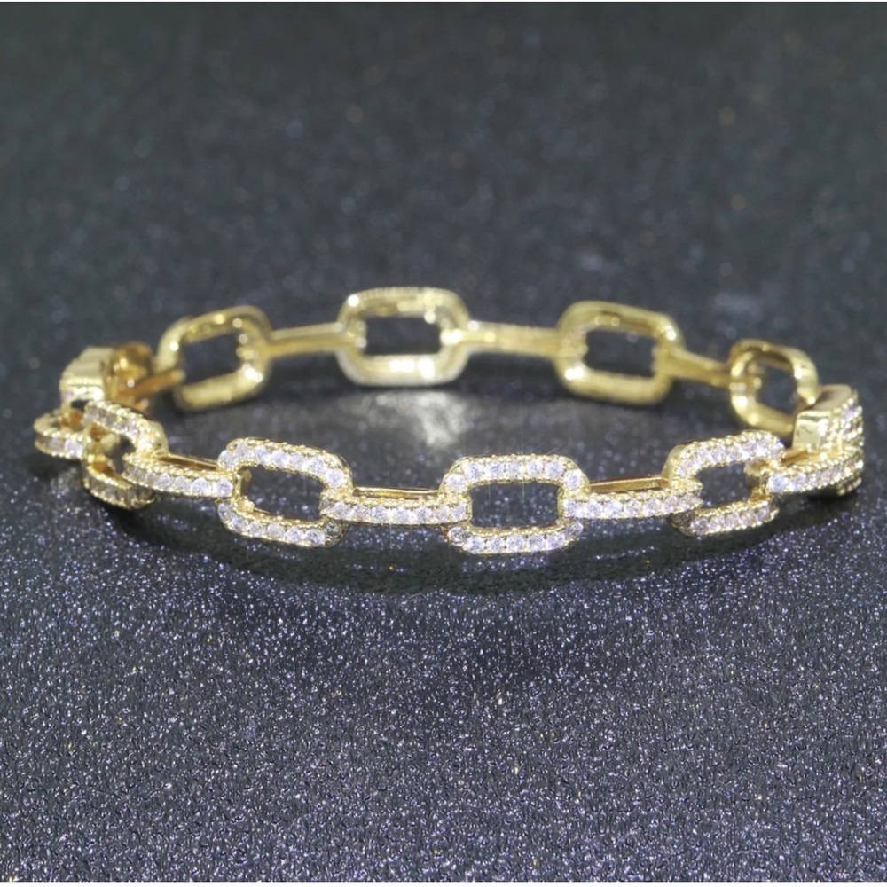 Cz Link Bangle - image 1